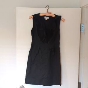 Anne Taylor Black Ruffle Dress Sz 0
